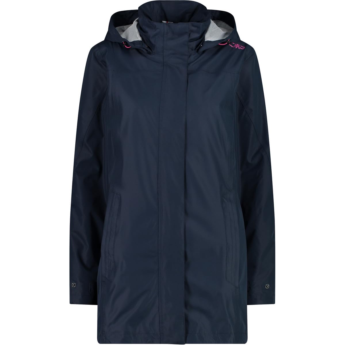 CMP - Woman Jacket Snaps Hood, Black Blue, XS