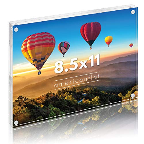Americanflat Clear Acrylic Picture Frame | Displays 8.5x11 Inch Photos. Scratch Resistant Acrylic. W - //coolthings.us