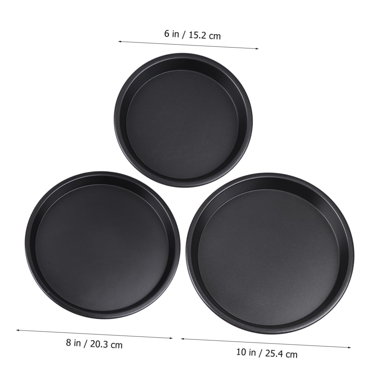 LABRIMP Molde para Hornear de Aleación de Aluminio 3 Unidades Antiadhesivo para Hornear Pasteles Uso Profesional y Doméstico para Horno y Microondas