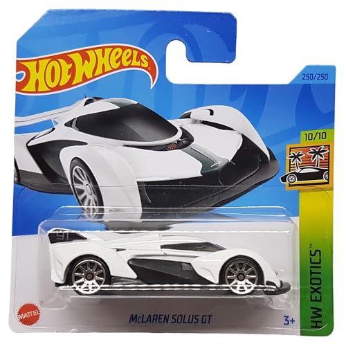 Hot Wheels - McLaren Solus GT - HW Exotics 10/10 - HKG70 - Short Card - Coche deportivo - Blanco - Mattel 2023