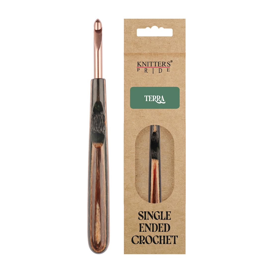 Knitter's Pride Terra Wooden Crochet Hook 2.75 mm - 1 piece Brown