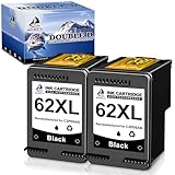【DOUBLE D 62XL Pour HP 62XL】: cartouche d'imprimante 62XL Noir avec la dernière puce high-tech pour une compatibilité parfaite.La cartouche d'encre 62XL a été emballée dans un sac plastique individuel, pratique et facile à installer sur demande.