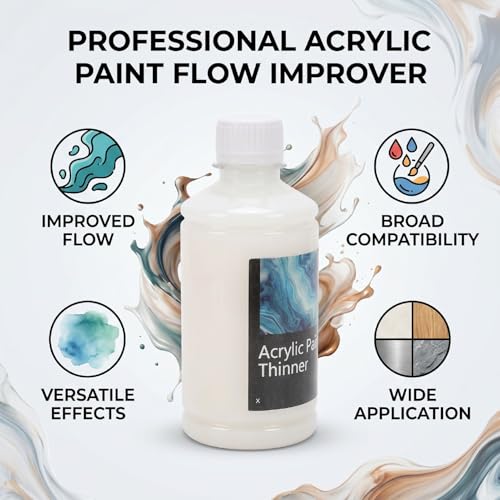 Diluyente de pintura acrílica y mejorador de flujo de 250ml para manualidades y bellas artes 4
