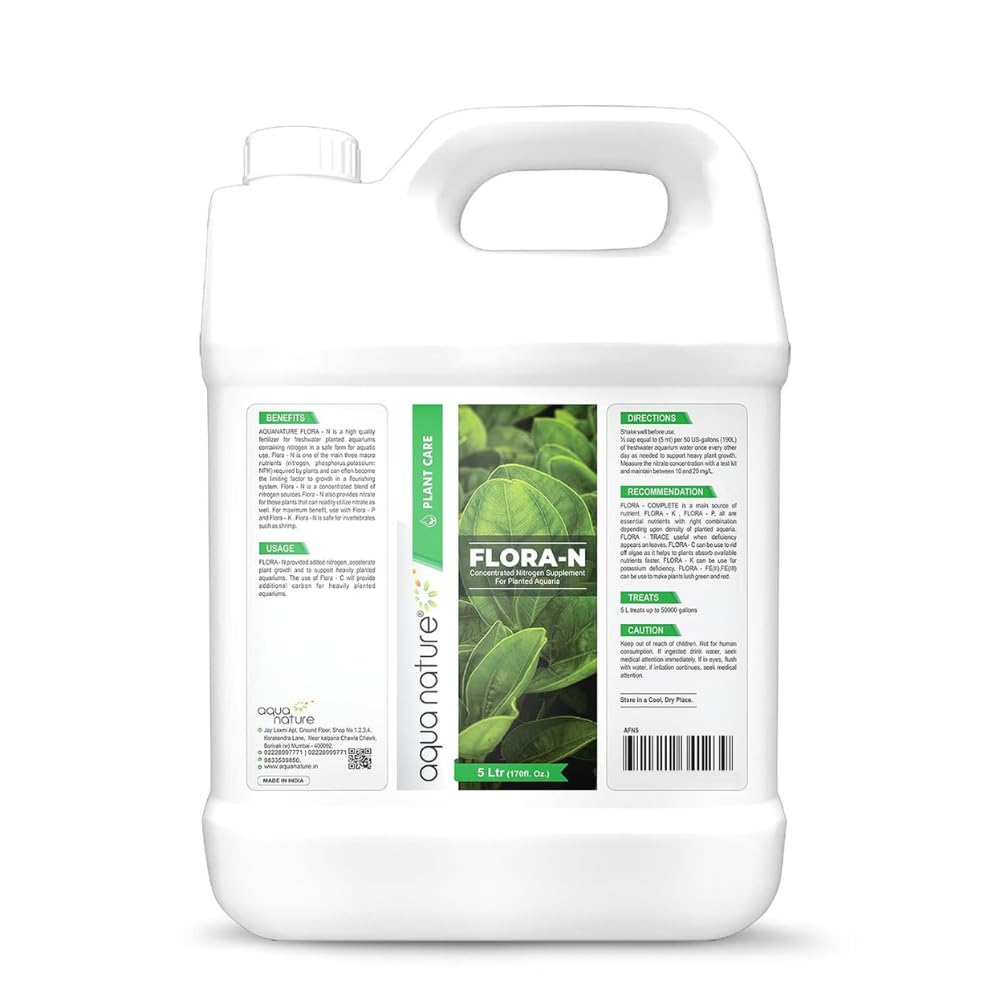 AquaNature Flora-N Concentrated Nitrogen Supplement for Planted Aquarium (5Ltr) (B096NZW161) Amazon Price History, Amazon Price Tracker