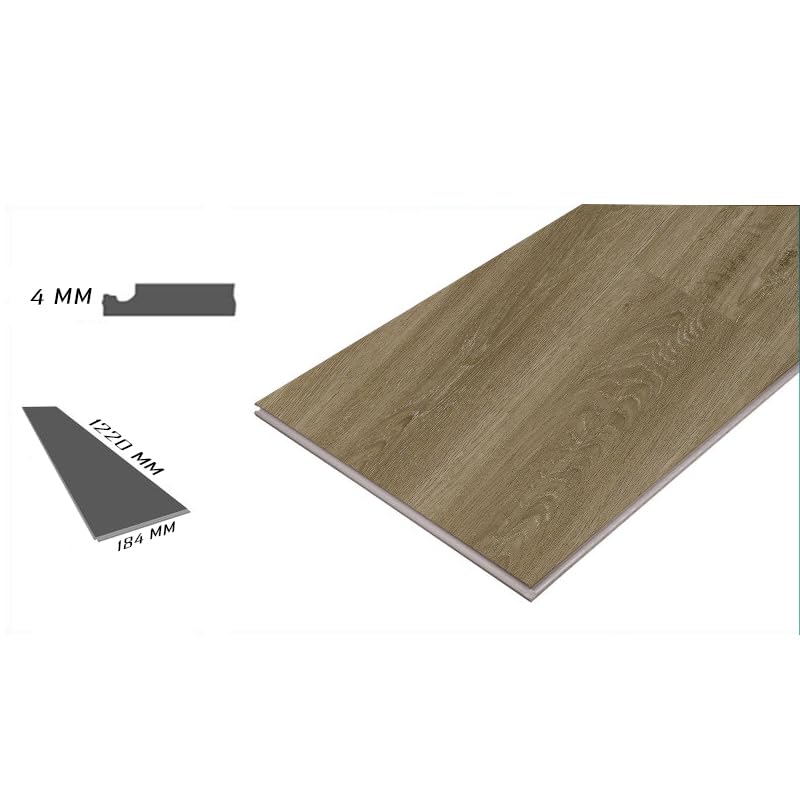 KLICK HART VINYLBODEN SPC, Wasserfest, 4mm + 1mm Isolierung Für