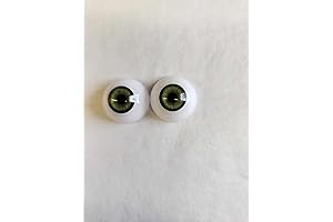 Pupilentes verdes para muñecos Reborn con iris de 24 mm