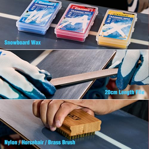 Kit completo XCMAN de mantenimiento y encerado para tablas de esquí y snowboard con plancha de encerado, cera de entrenamiento para esquí, afinador de canto, Ptex, cepillo de encerado para esquí - imagen 6