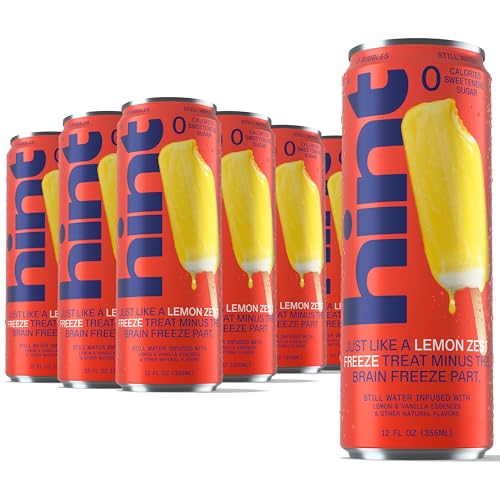 Image of Hint Canned Water Zero Sugar 0 Calories - Lemon Zest (12 pack)