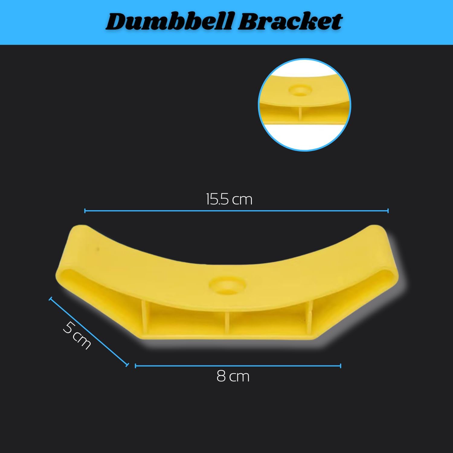 MRT SPORTS Dumbbell Rack Saddles (Pack of 30) - Heavy-Duty Plastic Replacement Brackets for Dumbbell Stand, Gym Weight Storage Organizer - Yellow 1