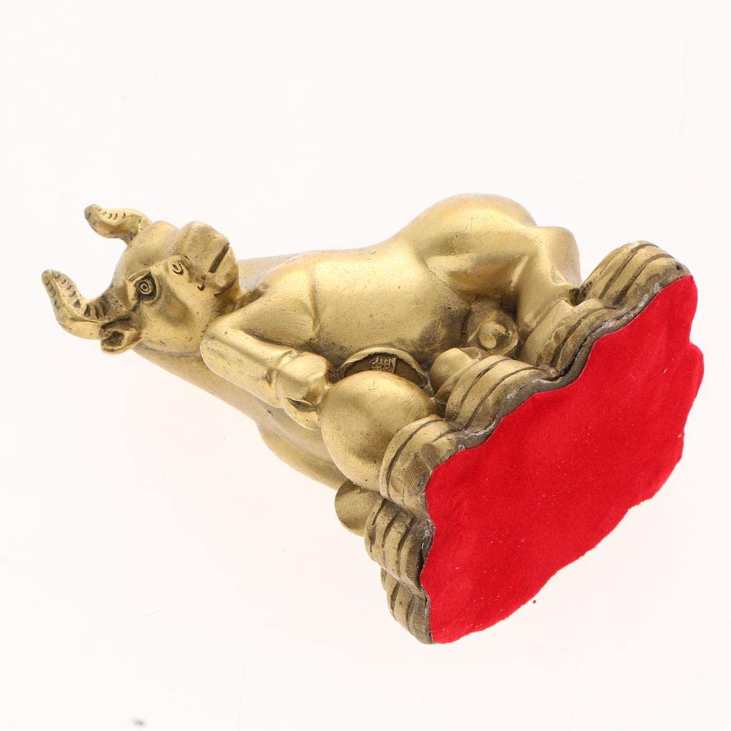 Chinesische Feng Shui Tierfigur Aus Reinem Messing – Sammlerstück, Glücksbringer für Geld Und Reichtum, Ochse