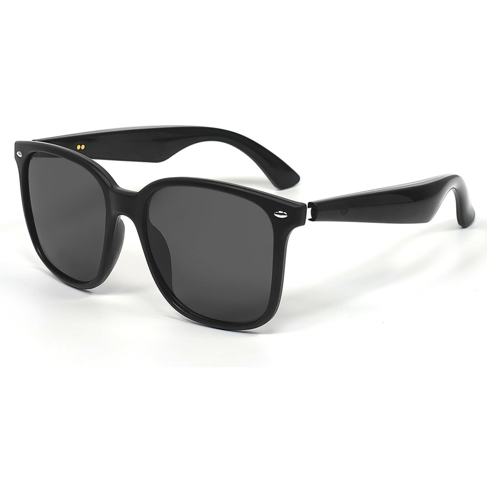 Lunettes de traduction IA Bluetooth avec interprétation simultanée vocale noire