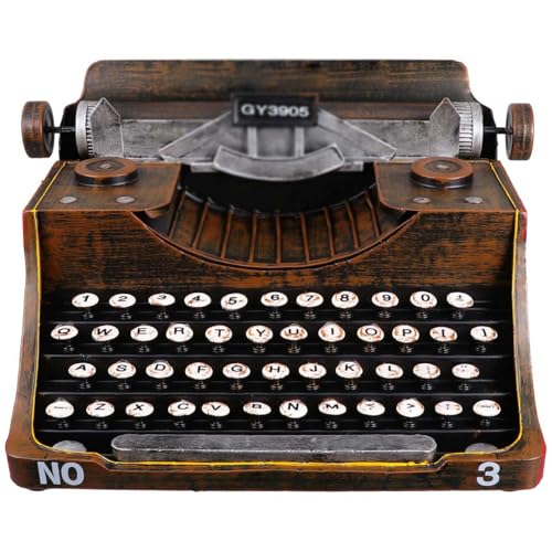 Máquina de escribir manual (no se permite escribir), modelo antiguo, máquina de escribir decorativa, coleccionable de escritorio, para cafeterías, hogares, fotografías, escaparates.,A