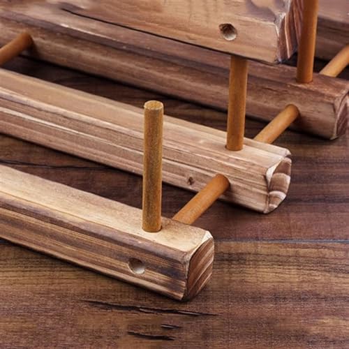 Soporte para 12 botellas de vino color B de madera sólida miniatura 3