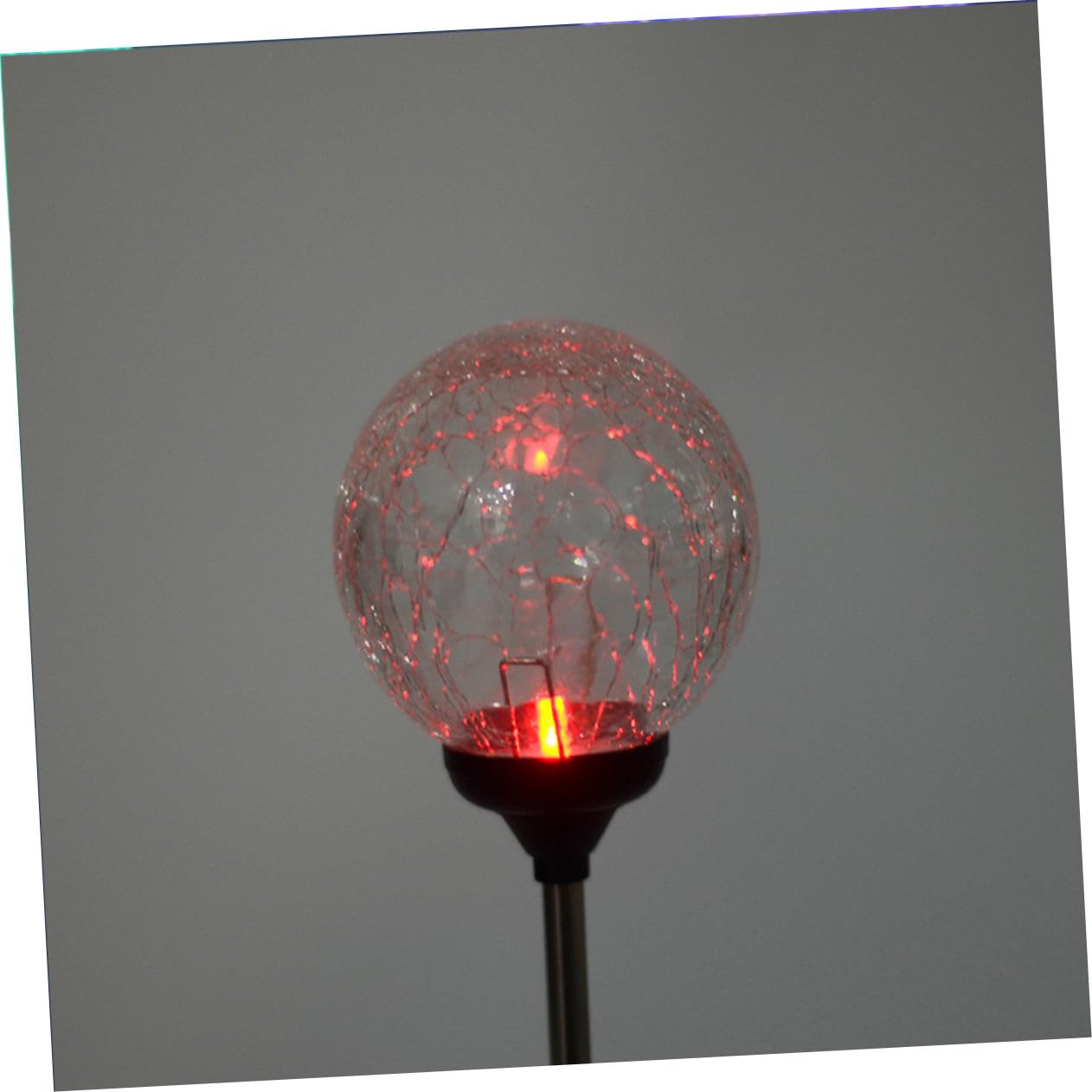 Lampe de Jardin Solaire Boule en Verre LED Couleur Halloween