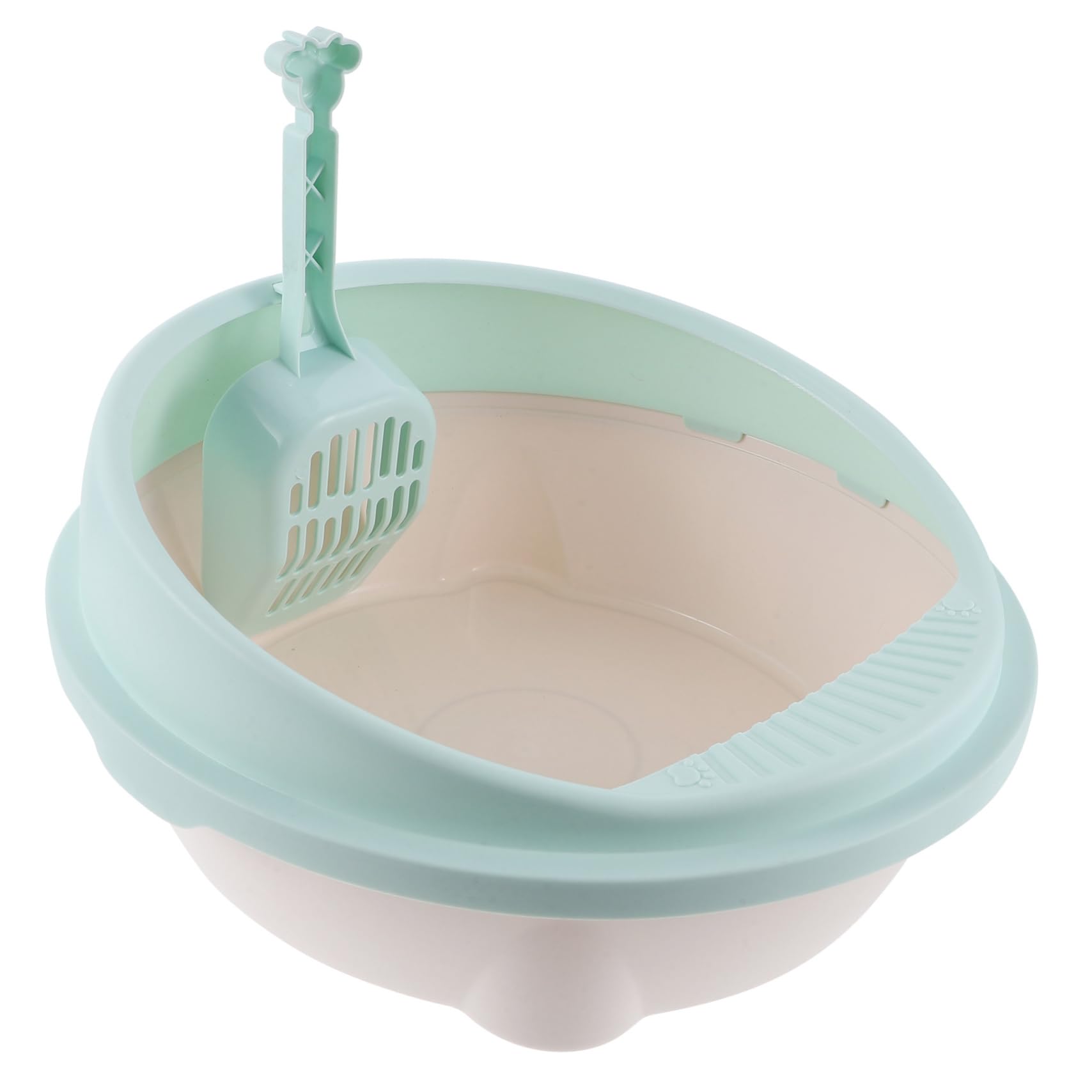 Toddmomy High-Side Cat Litter Box with Scooper Low Entry Ideal for Cat Toilet Travel-Friendly