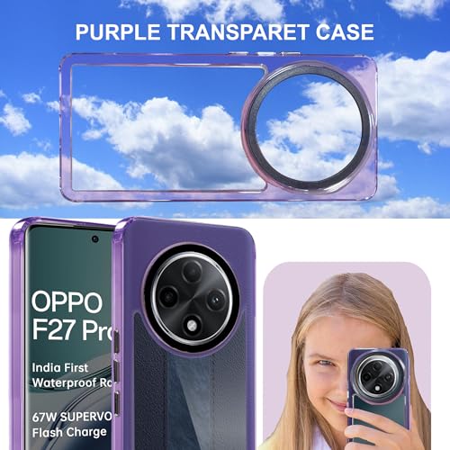 Image of A rtistque Ultra Stylish Back Cover Case for Oppo F27 Pro Plus 5G | Premium Shockproof TPU | Protective Design | Oppo F27 Pro Plus 5G Cover - Purple