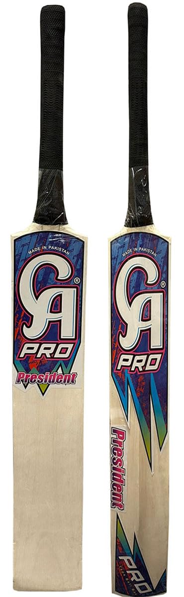 CA Sports Tennis Tape Ball Wooden Cricket Bat UK (CA Pro President)
