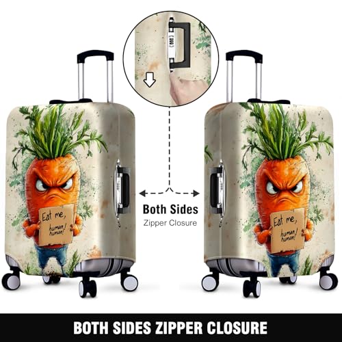 Extra Large Elastic Luggage Cover Stretchable Suitcase Protector with Easy Handle Access & Zipper Closure Ideal Travel Accessory for Large Suitcases Ensures Safety & Style Rebel Carrot2
