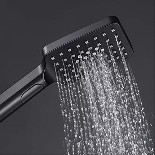 Cabezal de ducha cuadrado mano LaseVe negro ABS miniatura 5