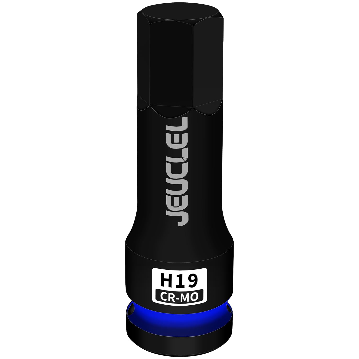 JEUCLEL 19mm Hex Impact Bit Socket, H19 1/2-Inch Impact Drive Allen Socket, Cr-Mo Steel Lengthen Hex Screwdriver Adapter for Electric Ratchet Wrenches Fastening Screws