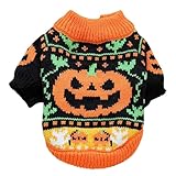 犬服 ハロウィン コスチューム 犬 服 秋冬 暖かい 防寒 柔らかい 袖あり アクリル繊維 カバーオール あったかい 冷房対策 散歩着 お散歩お出かけウェアに (L,オレンジ)