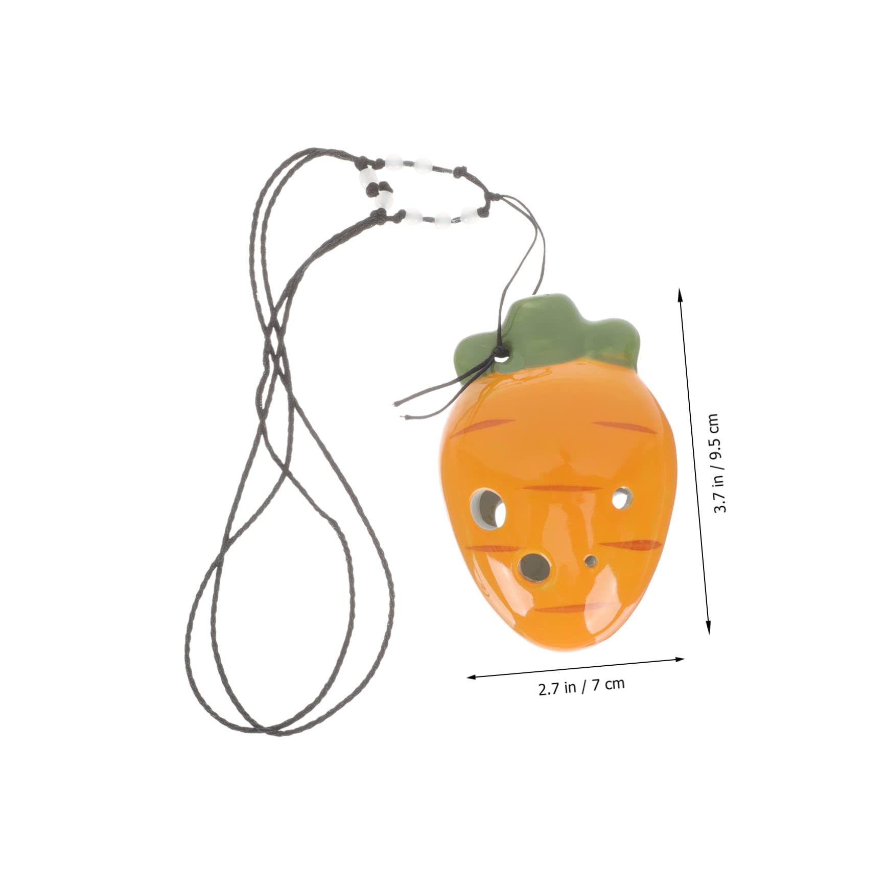 Holibanna Beginner's Carrot Ocarina 6 Hole Musical Instrument Portable Purple Clay Instrument Random Style