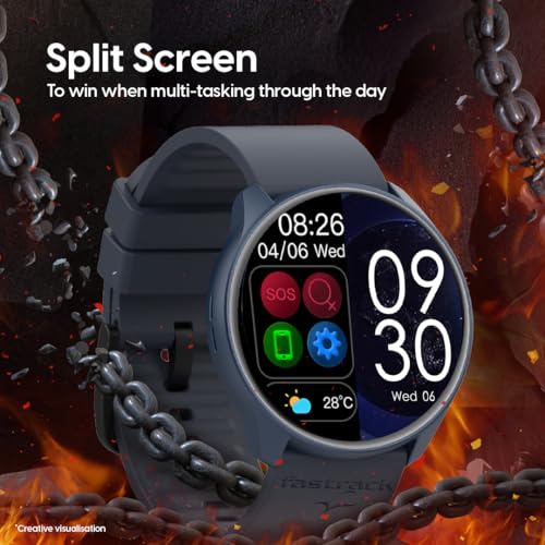 Image of Fastrack Limitless FR1 Pro Smart Watch with 1.39 inch AMOLED Display|360 * 360 Resolution & 600 Nits|SingleSync BT Calling|Advanced Multisport Modes|Auto Stress & Mood Monitor|Passcode Protection & SOS