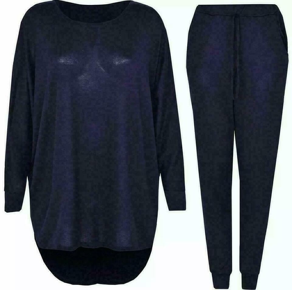 Survêtement femme 2 pièces décontracté style sweat à capuche bicolore