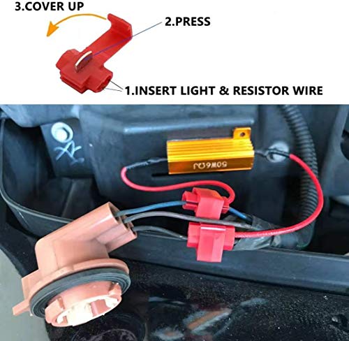 Ricefine Zhanfashion 8Pcs 50W 6Ohm Led Load Resistors，For Led Turn Signal Lights Or Led License Plate Lights Or Drl (Fix Hyper Flash, Warning Cancellor) #TOP4