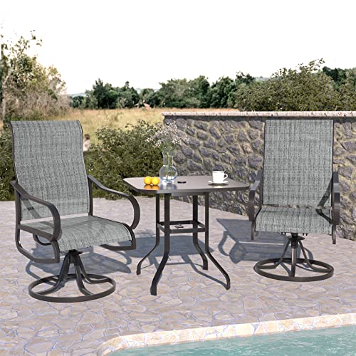 UDPATIO Swivel Patio Dining Chairs Set of 6, Outdoor Dining Chairs High Back, All Weather