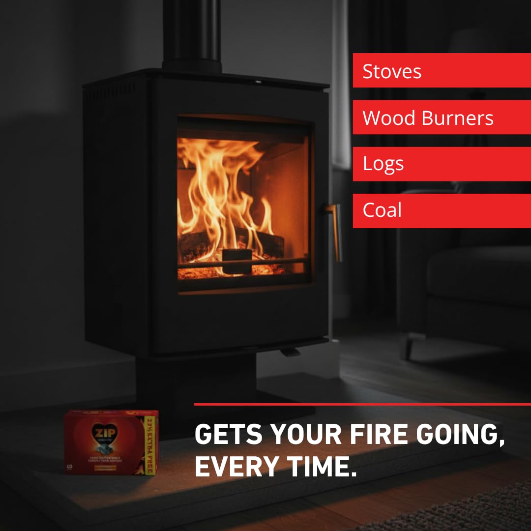 240 Zip High Performance Energy Firelighters Stove Wood burner Logs Fire Logs — view 6