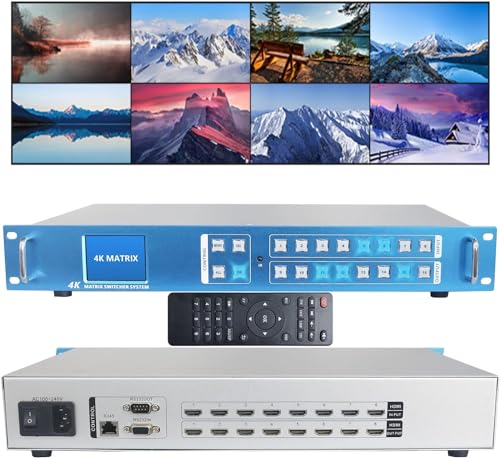 ICUIXIAN 8x8 HDMI}gNX 4K@30Hz vtFbVibN hdmi }gbNXXCb`[ 8x8 Ή HDMI 2.0 (HDCP 1.4)/EDIDǗ/RS232Rg[/TCP IP/IRR
