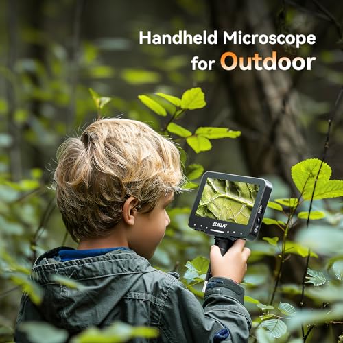 undefined Elikliv Coin Microscope for Adults: 4.3'' LCD Digital Microscope 1000x with 8 Adjustable LED Lights, PC View Compatible with Windows/MacBook, EDM4 Max の商品画像 5