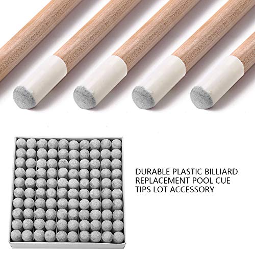 100 Stück Langlebige Kunststoff-Billard-Ersatz-Pool-Queue-Spitzen, Snooker-Queue-Kopfabdeckung, Spitzenschutz, Billard-Zubeh?r, Pool-Queue-Spitzen, Ersatz-Lot-Zubeh?r für (11mm) – Bild 4