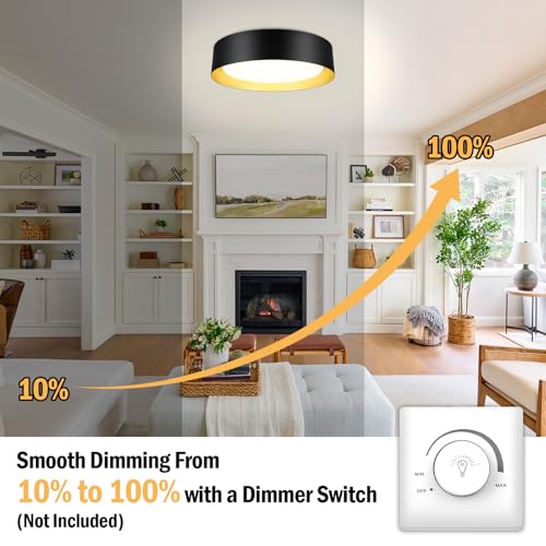 Image of BrightHome Flush Mount Ceiling Light, 13in Modern Ceiling Light 3 /4 /5000K