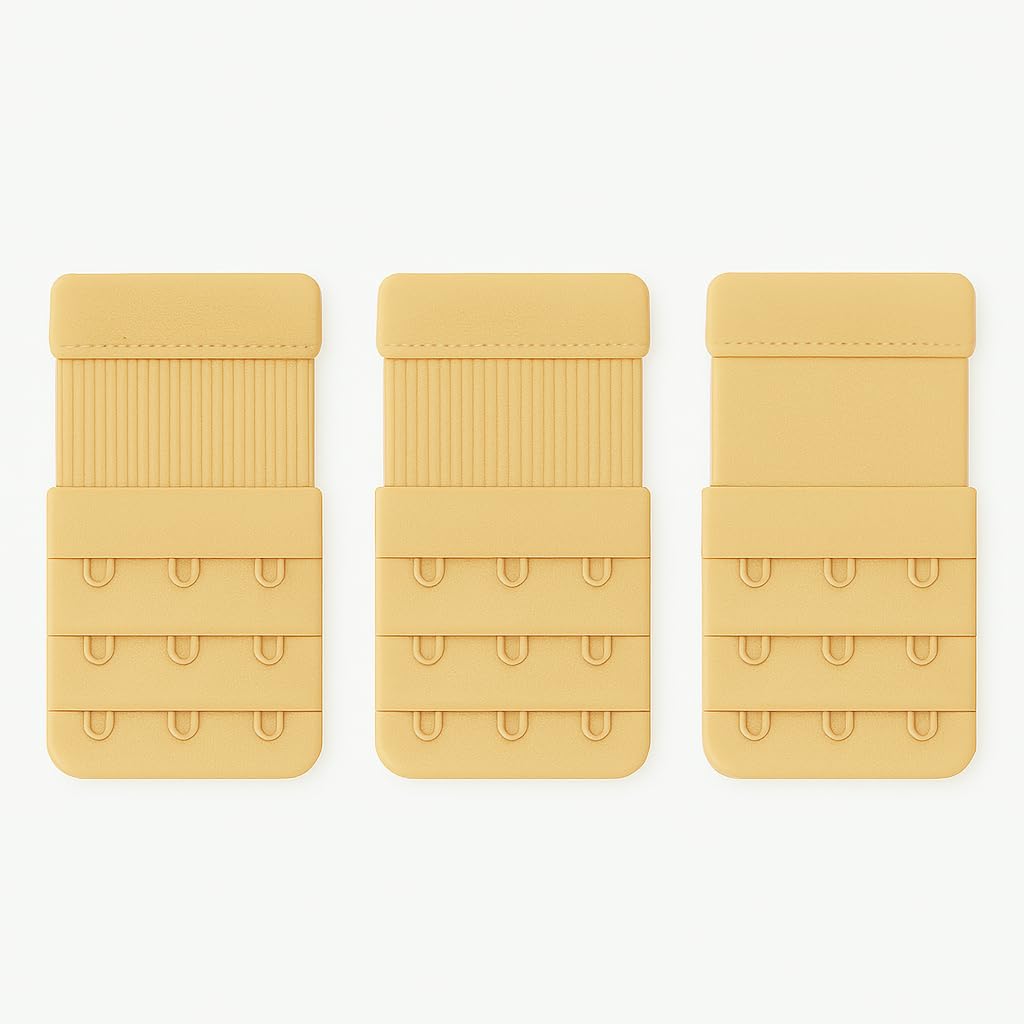 Women Bra Hook Extender 2X2 Soft Elastic Bra Extension Pack Of 3