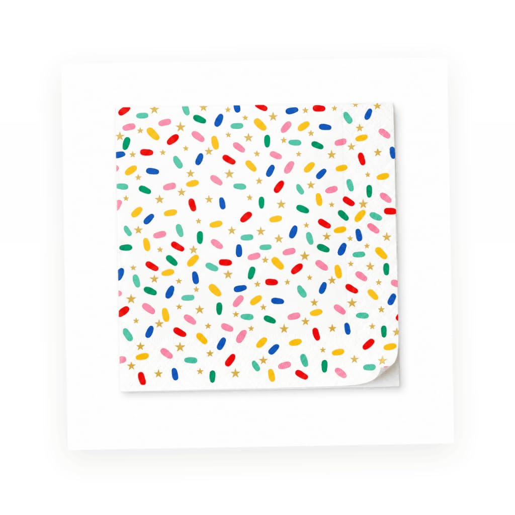 Celestaire Confetti Printed Paper Table Napkins | 33x33 cm 2 Ply - Pack of 20 | Soft, Absorbent, Food-Grade and Eco-Friendly | Disposable Tissue for Parties, Celebrations and Everyday Dining-image-14