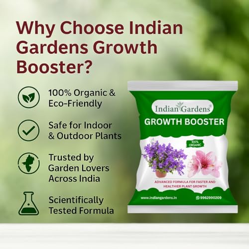 Image of Indian Gardens - Growth booster | Leaf growth enhancer | Organic growth booster | Vegetable growth fertilizer | Tree growth enhancer | Stronger roots fertilizer (400 Grams)