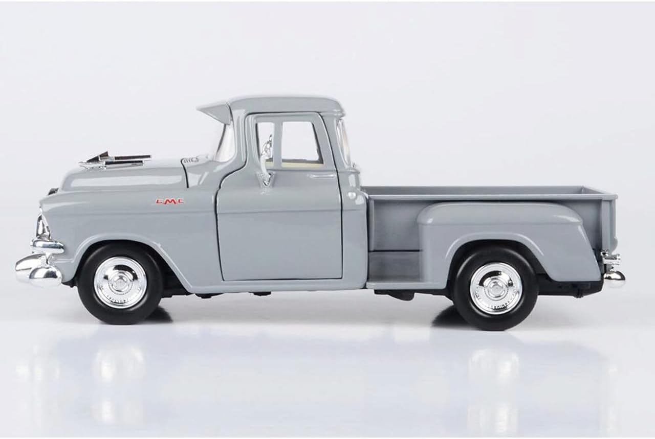 1957 Blue Chip Pickup - Gray 1:24 Scale Diecast Model Truck by Motormax