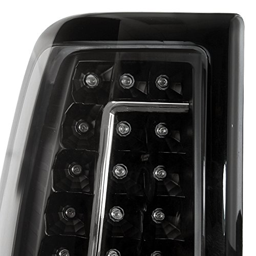 AKKON - For Chevy Silverado Sierra LED Black Rear Tail Lights Replacement + Smoke LED 3rd Brake Cargo Light Lamp