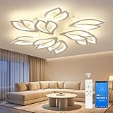 Photo Gallery otren plafoniera led soffitto moderna, dimmerabile lampadario camera da letto 80w 72cm, lampada da soffitto con telecomando e app per soggiorno sala da pranzo cameretta bambini, 9 fogli Photo Gallery otren plafoniera led soffitto moderna, dimmerabile lampadario camera da letto 80w 72cm, lampada da soffitto con telecomando e app per soggiorno sala da pranzo cameretta bambini, 9 fogli
