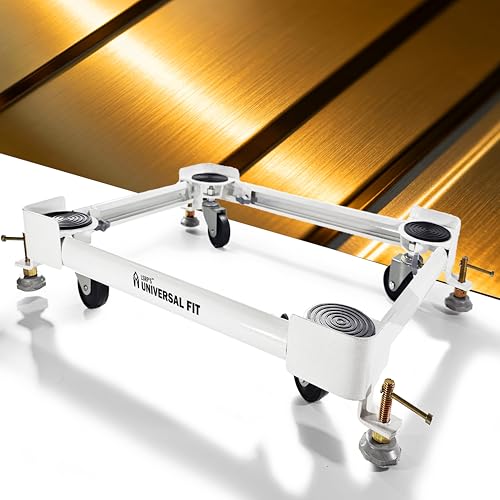 Universal Washing Machine Stand 6kg, 6.5kg 7kg 8kg 9kg Fully Automatic Top & Front Loads, 100% Heavy Duty Metal Trolley with Wheels & Anti Vibration...