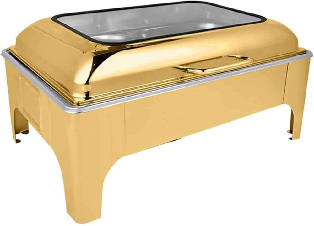 JKJZSALJ Buffet Stove With Hydraulic Glass Lid And Thermal Control For Catering And Banquet Events