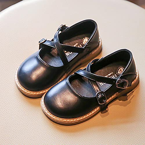 Boots for Girls Children Casual Shoes Girls Round Toe Flat Sole Thick Sole Solid Double Buckle Casual2
