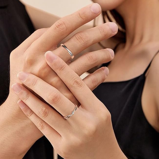 Anello Sottile Aperto Regolabile Con Zirconi, In Ottone, Color Argento/Oro/Oro Rosa, Per Donna, Idea Regalo Impilabile