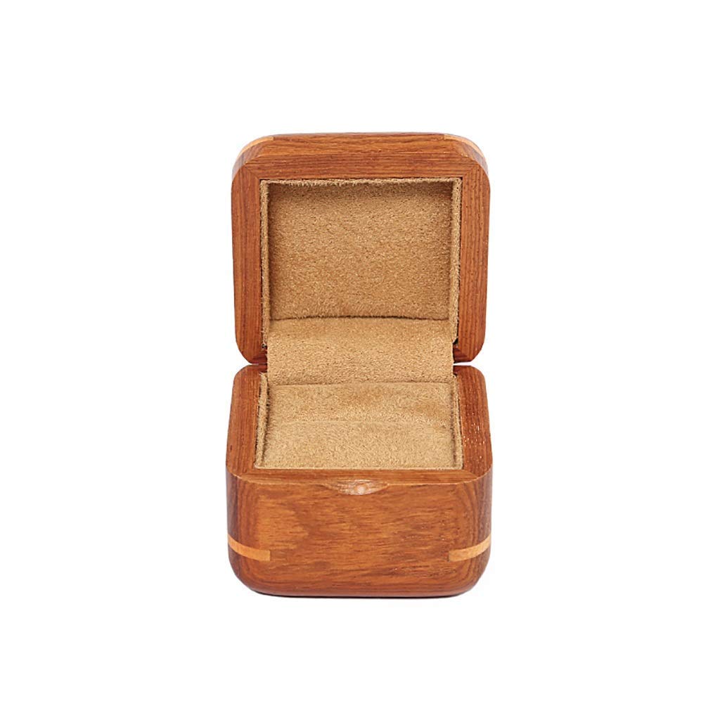 MUSUMI Scatola/Confezione Regalo in Legno per Fidanzamento, Matrimonio, Velluto (A)