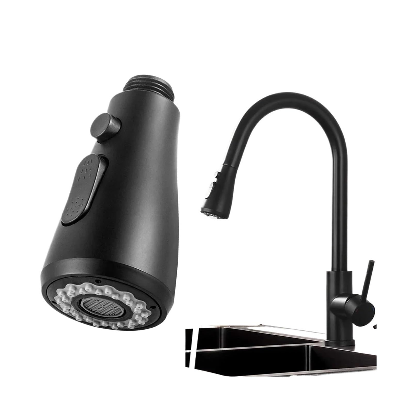 Tap Spray Head Nozzle Sink Pull Out Sprayer Mixer Head Kitchen Faucet Spray Replacements 1/2 Inch Basin Tap Spout for Kitchen