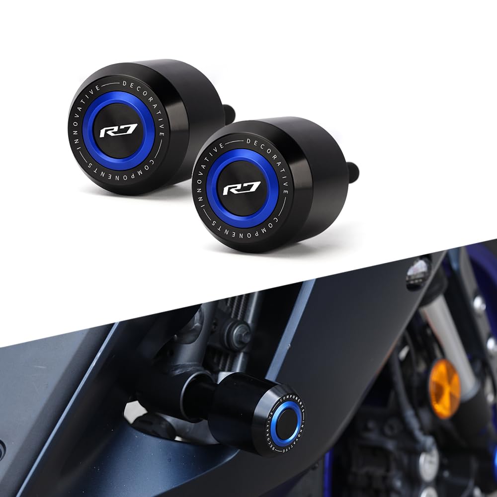 Modeer Compatibile con Ya.maha YZF R7 2021~2024 telaio moto anticollisione Slider Crash yzfr7 r 7 accessori (blu)