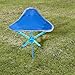 Menolana Camping Stool Seat, Outdoor Fishing Chair Foot Stool, Foldable Small Tripod Chair for Concert, Traveling Beach BBQ Outdoor, Blue