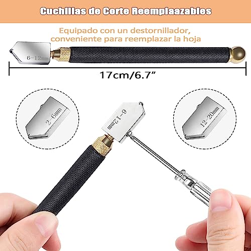 Reviews de Herramientas para cortar vidrio al mejor precio. 9 Herramientas para cortar vidrio marca LETMYTH (3)
